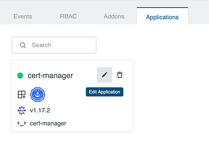 Applications Tab